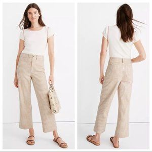 Madewell Slim Emmett Wide-Leg Pants in Gingham